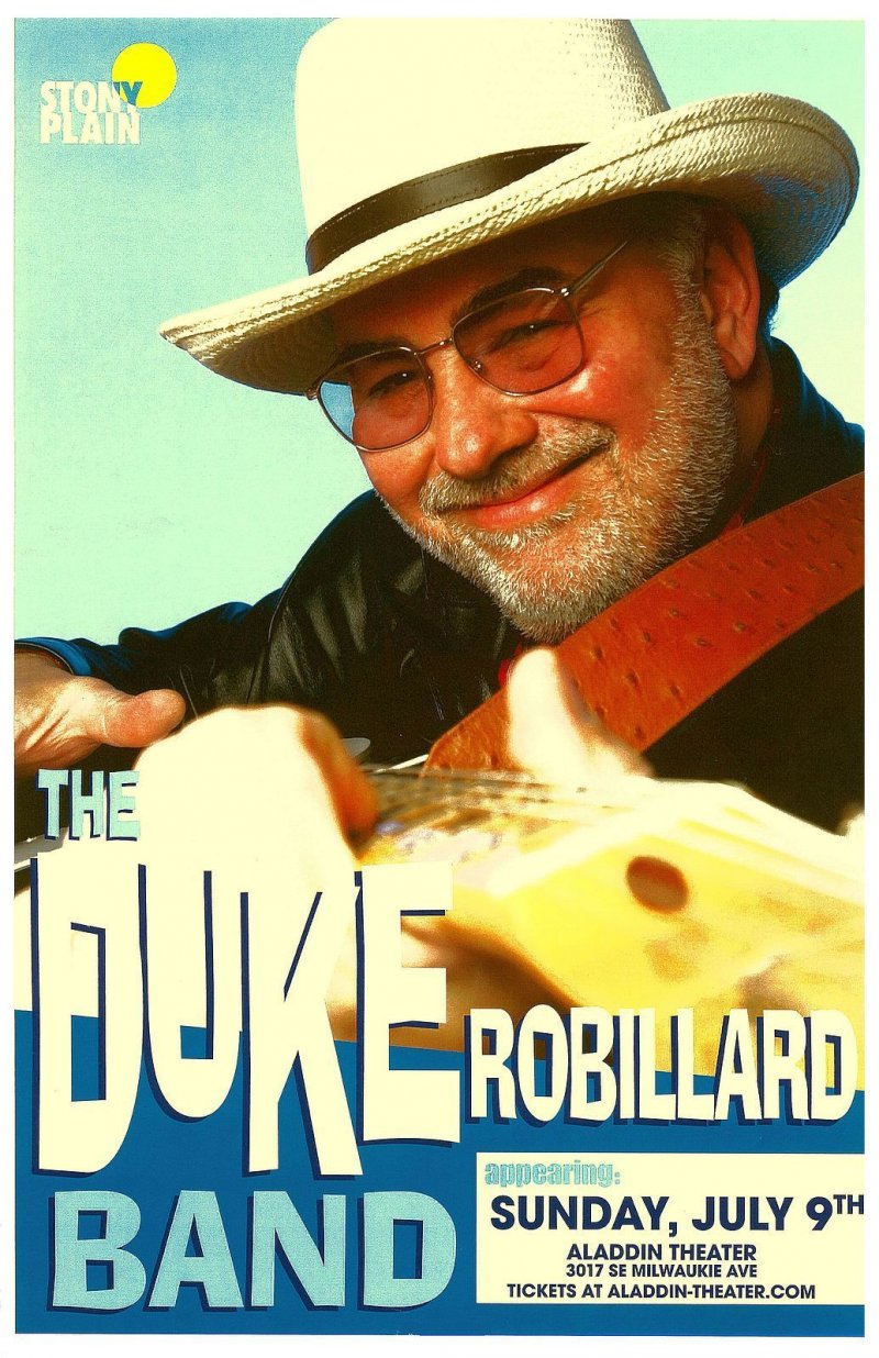 Robillard DUKE ROBILLARD 2017 Gig POSTER Portland Oregon Concert