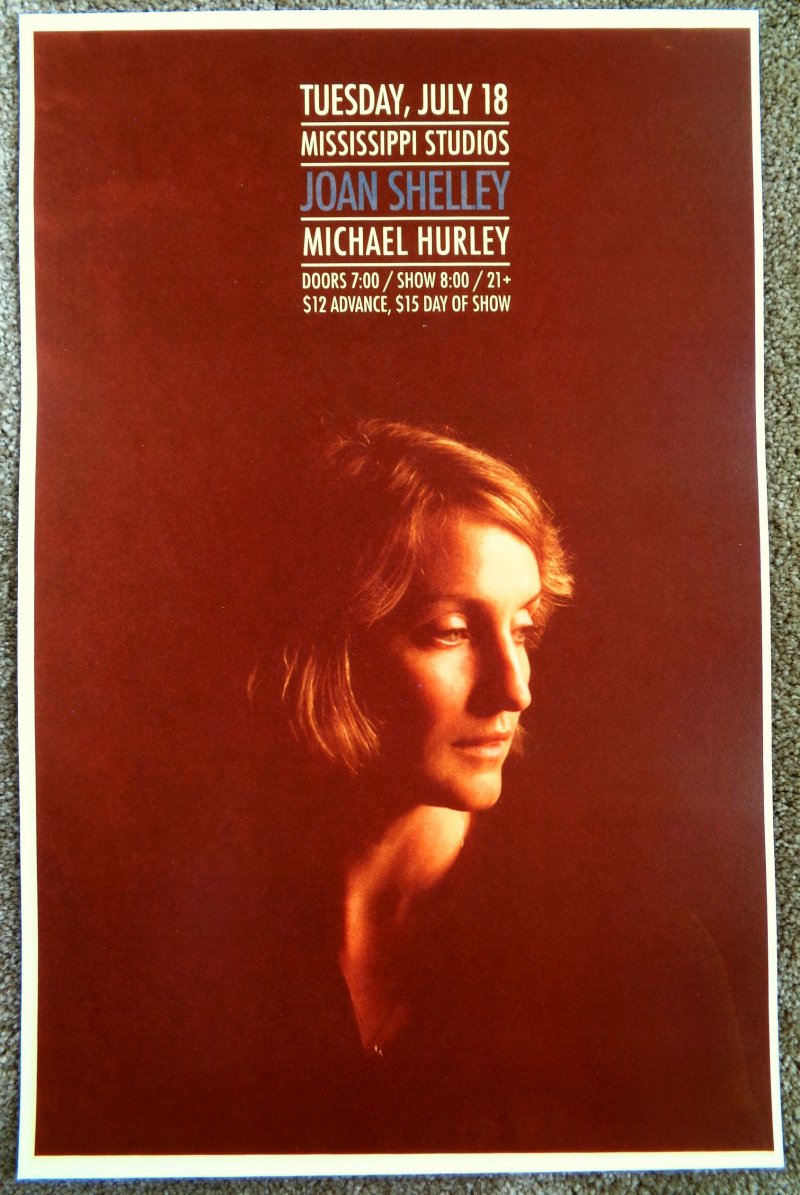 Image 0 of Shelley JOAN SHELLEY 2017 Gig POSTER Portland Oregon Concert