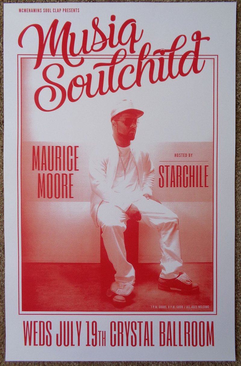 Image 0 of MUSIQ SOULCHILD 2017 Gig POSTER Portland Oregon Concert 