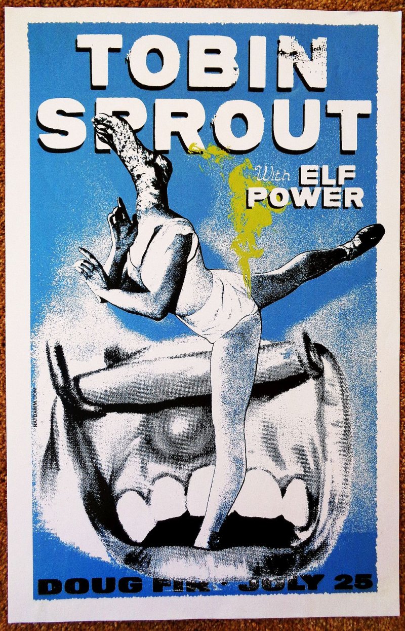 Image 0 of Sprout TOBIN SPROUT 2017 Gig POSTER Portland Oregon Concert GUIDED BY VOICES