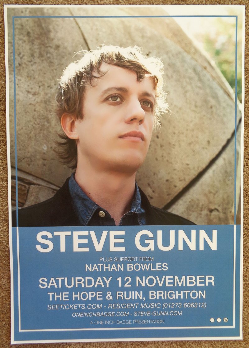 Image 0 of Gunn STEVE GUNN 2016 Gig POSTER Brighton Concert United Kingdom