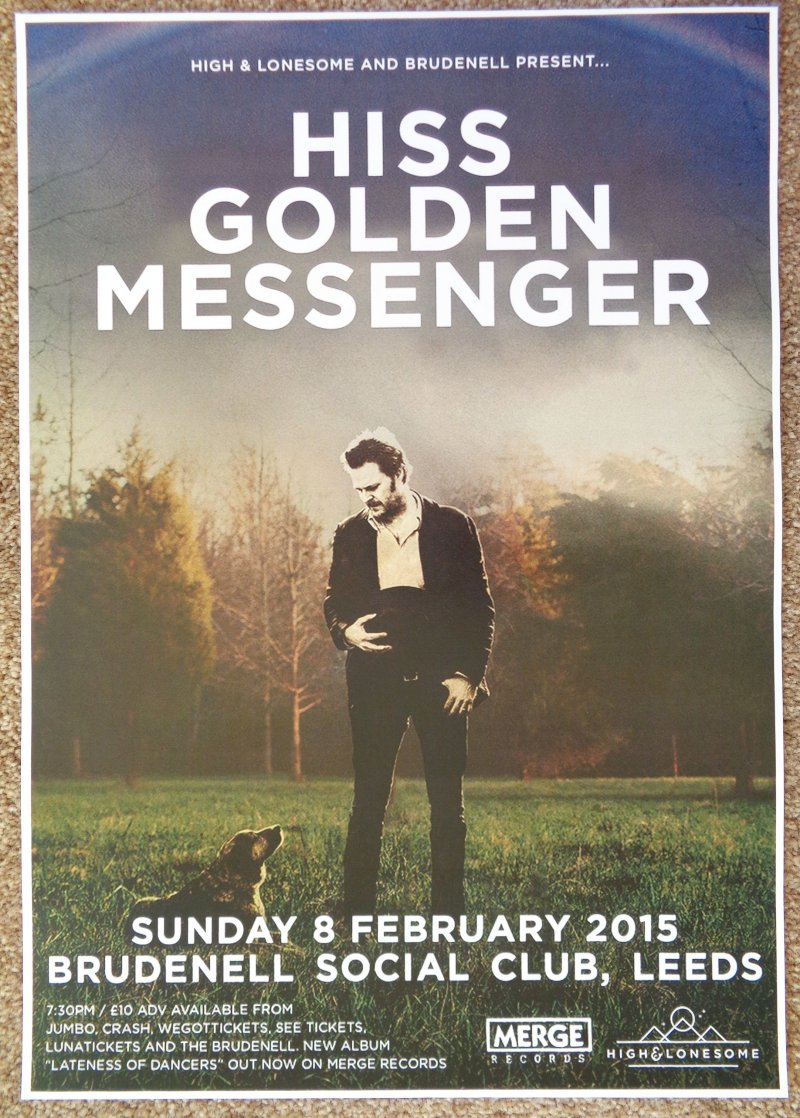 Image 0 of HISS GOLDEN MESSENGER 2015 Gig POSTER Leeds Concert United Kingdom
