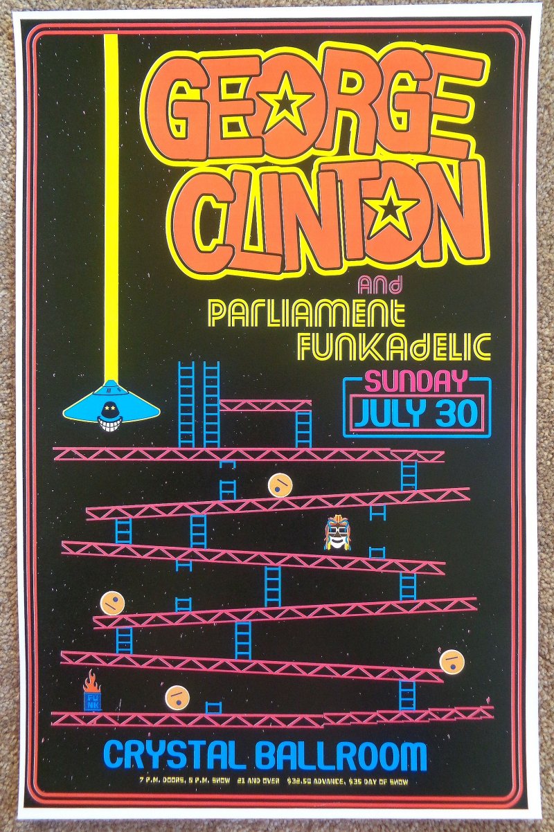 Image 0 of Clinton GEORGE CLINTON 2017 Gig POSTER Parliament Funkadelic Portland Concert