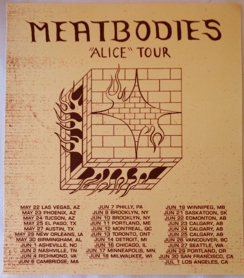 Image 0 of MEATBODIES 2017 Tour POSTER Gig Concert Alice