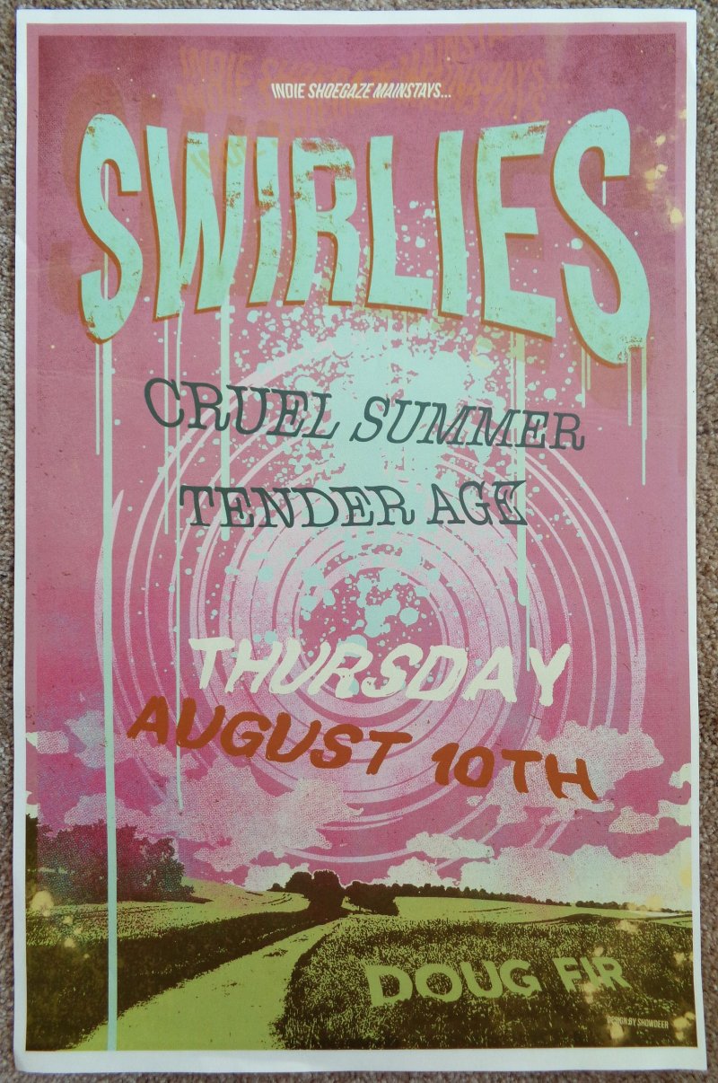 Image 0 of SWIRLIES 2017 Gig POSTER Portland Oregon Concert