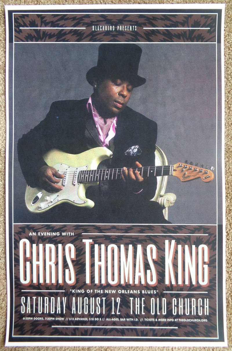 Image 0 of King CHRIS THOMAS KING 2017 Gig POSTER Portland Oregon Concert Blues