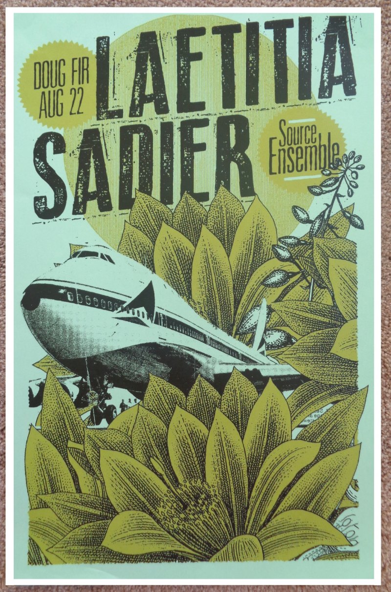 Image 0 of Sadier LAETITIA SADIER 2017 Gig POSTER Portland Oregon Concert STEREOLAB MONADE