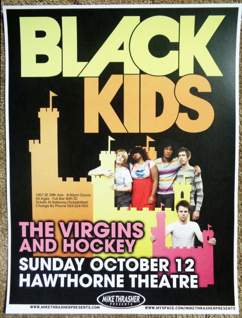 Image 0 of BLACK KIDS 2008 Gig POSTER Portland Oregon Concert