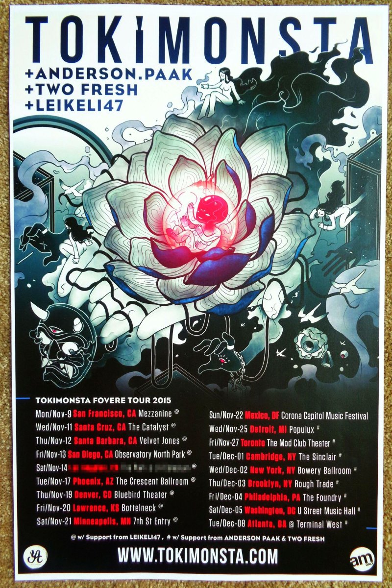 Image 0 of TOKIMONSTA 2015 Tour POSTER Gig Concert Jennifer Lee