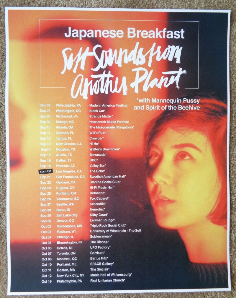 Image 0 of JAPANESE BREAKFAST 2017 Tour POSTER Sept-Oct Gig Concert Michelle Zauner