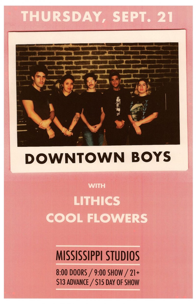 Image 0 of DOWNTOWN BOYS 2017 Gig POSTER Portland Oregon Cost Of Living Concert