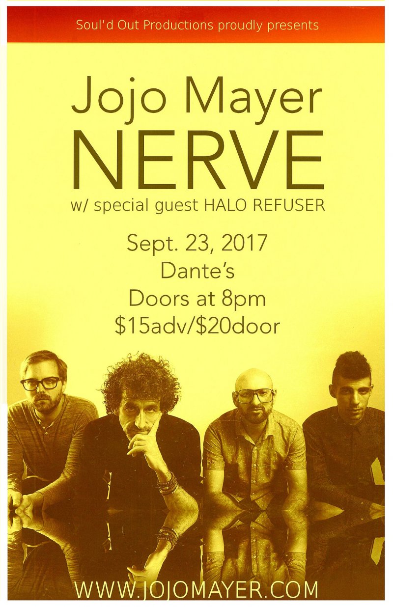 Image 0 of Mayer JOJO MAYER NERVE 2017 Gig POSTER Portland Oregon Concert