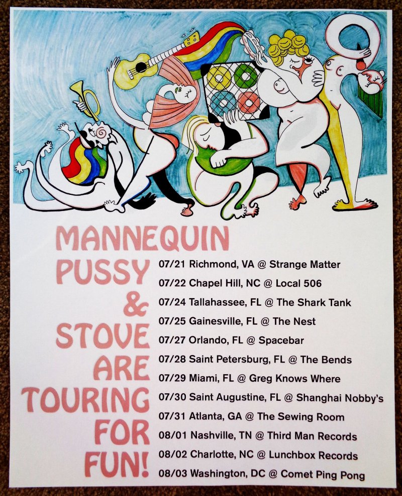 Image 0 of MANNEQUIN PUSSY 2016 Tour POSTER Gig Concert July-August