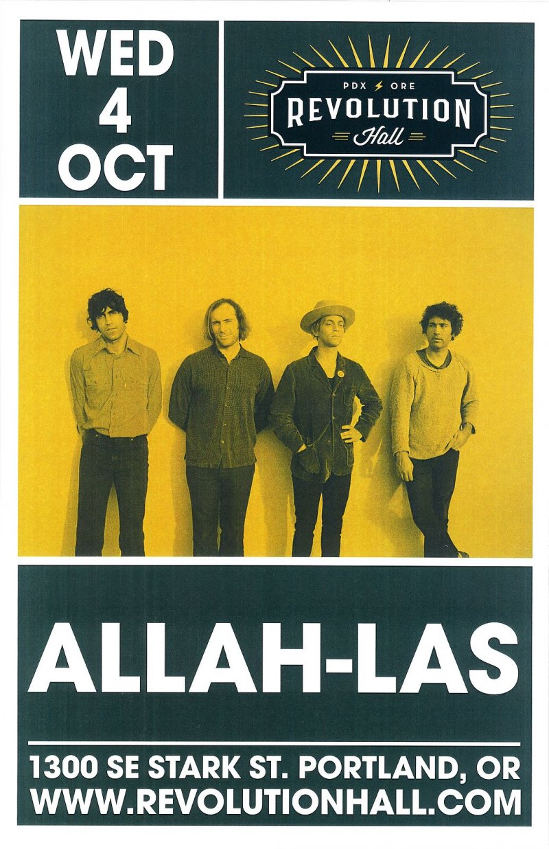 Image 0 of ALLAH-LAS 2017 Gig POSTER Portland Oregon Concert