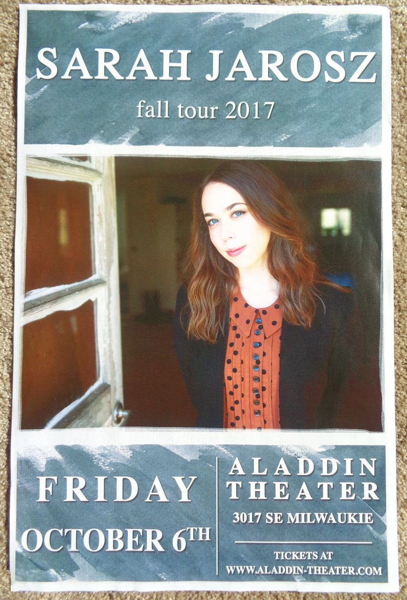 Image 0 of Jarosz SARAH JAROSZ 2017 Gig POSTER Portland Oregon Concert 