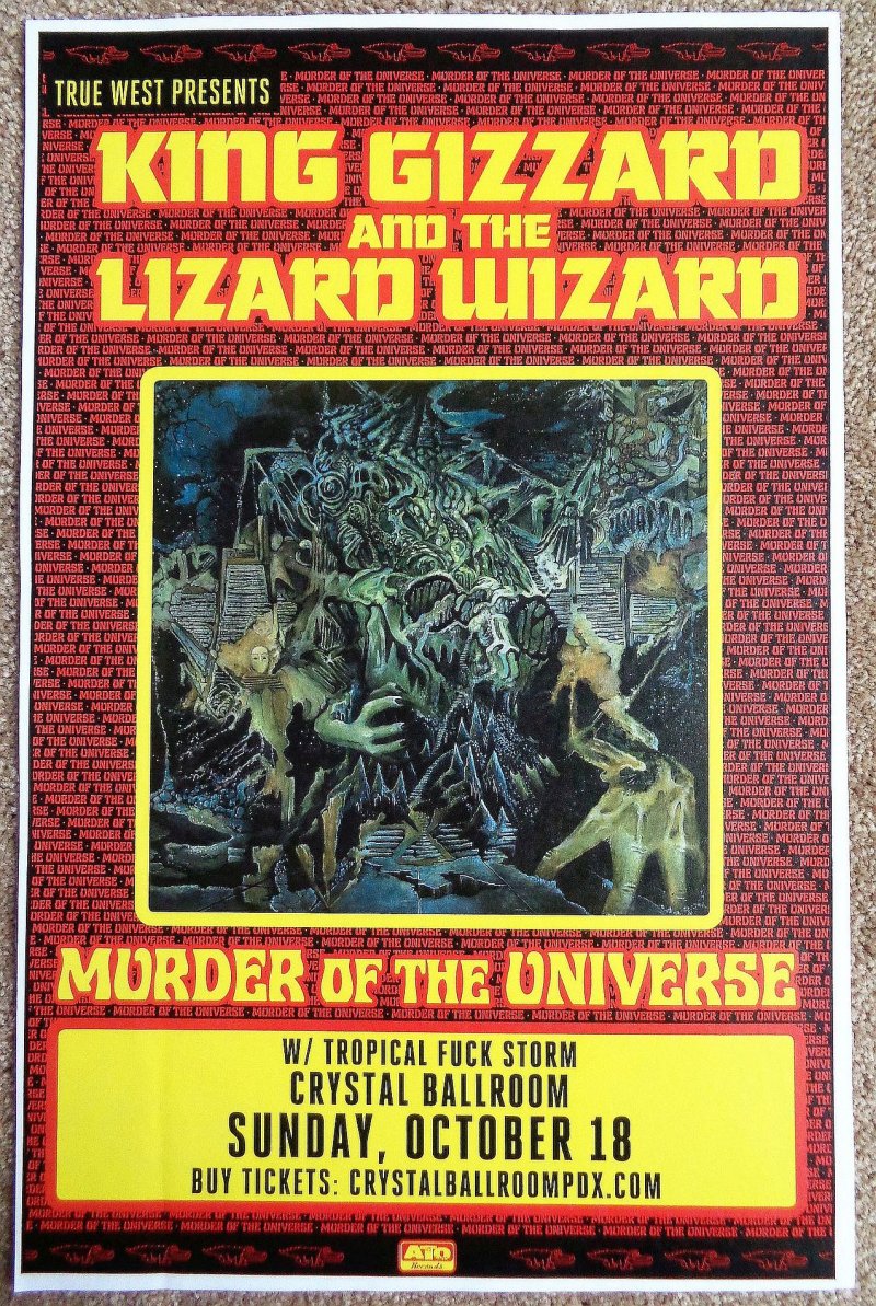 Image 0 of KING GIZZARD AND THE LIZARD WIZARD 2017 Gig POSTER Portland Oregon Concert