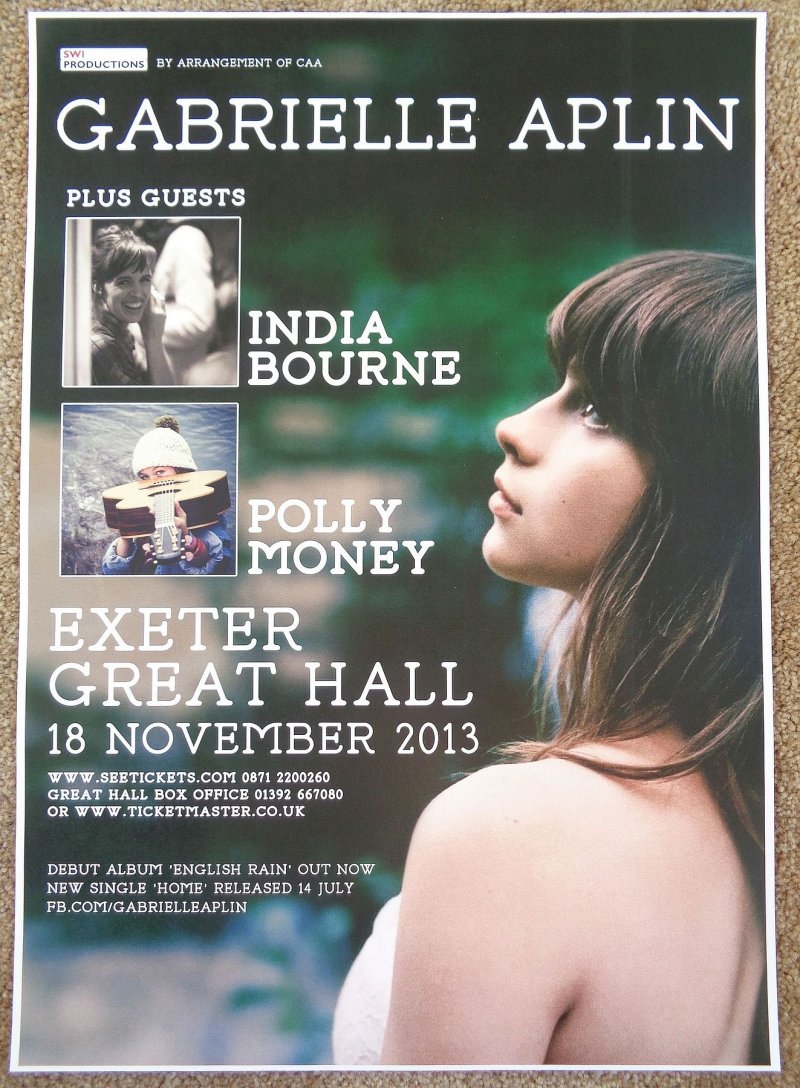 Image 0 of Aplin GABRIELLE APLIN 2013 Gig POSTER Exeter Concert United KingdomI