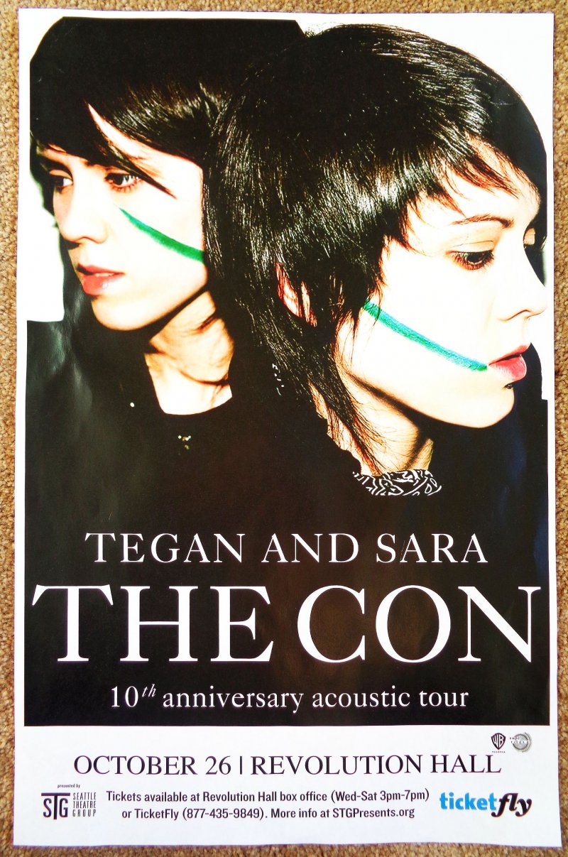 Image 0 of TEGAN AND SARA 2017 Gig POSTER Portland Oregon Concert The Con 10th Anniversary 