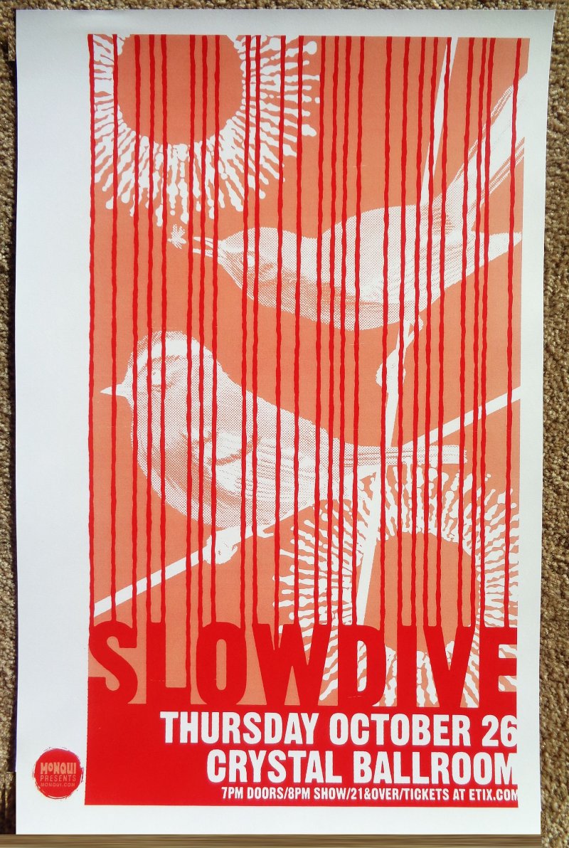 Image 0 of SLOWDIVE 2017 Gig POSTER Portland Oregon Concert