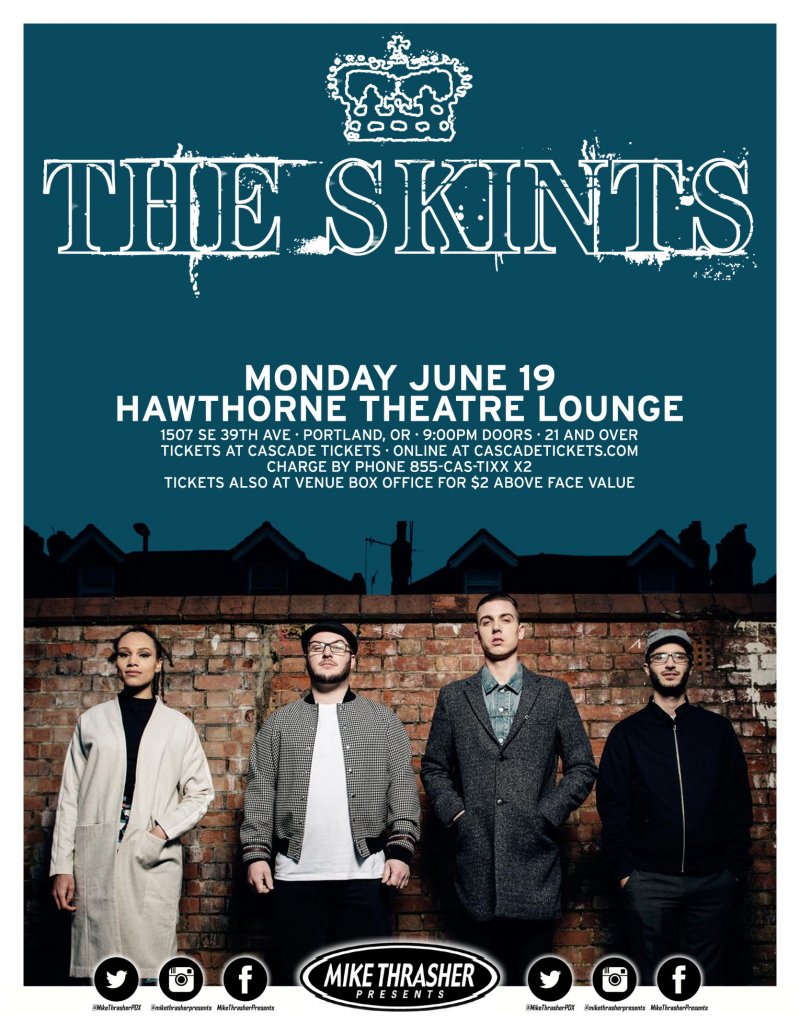 Image 0 of Skints THE SKINTS 2017 Gig POSTER Portland Oregon Concert