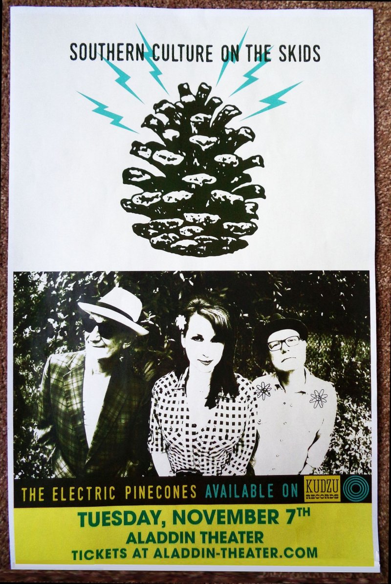 Image 0 of SOUTHERN CULTURE ON THE SKIDS 2017 POSTER Gig Portland Oregon Concert Pinecones