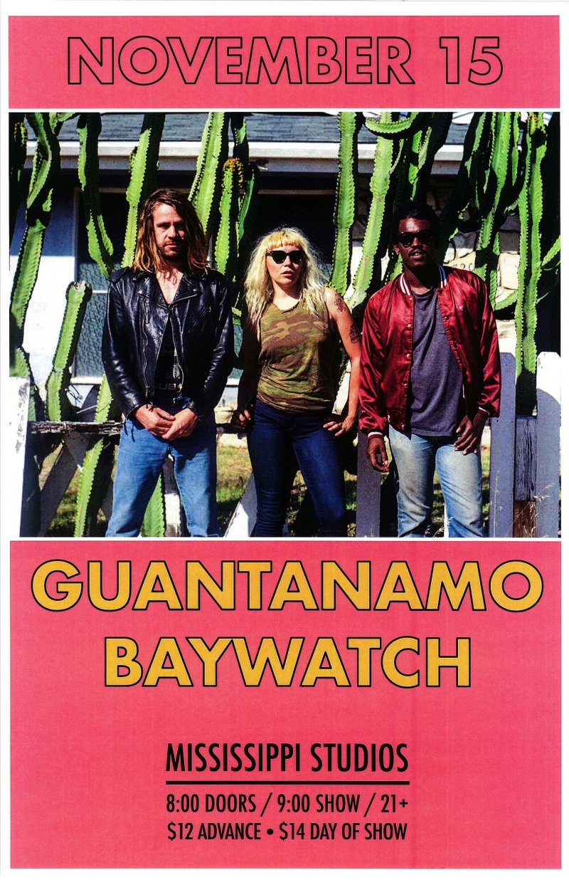 Image 0 of GUANTANAMO BAYWATCH 2017 Gig POSTER Portland Oregon Concert