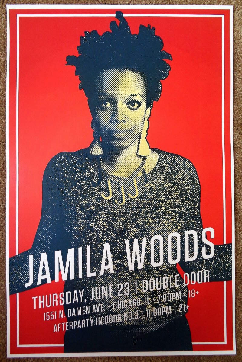 Image 0 of Woods JAMILA WOODS 2016 Gig POSTER Chicago Illinois Concert