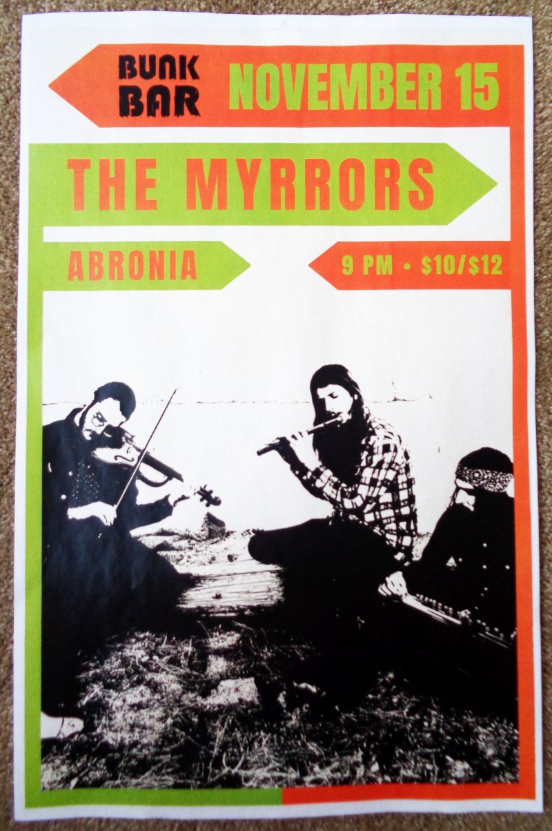 Image 0 of Myrrors THE MYRRORS 2017 Gig POSTER Portland Oregon Concert 