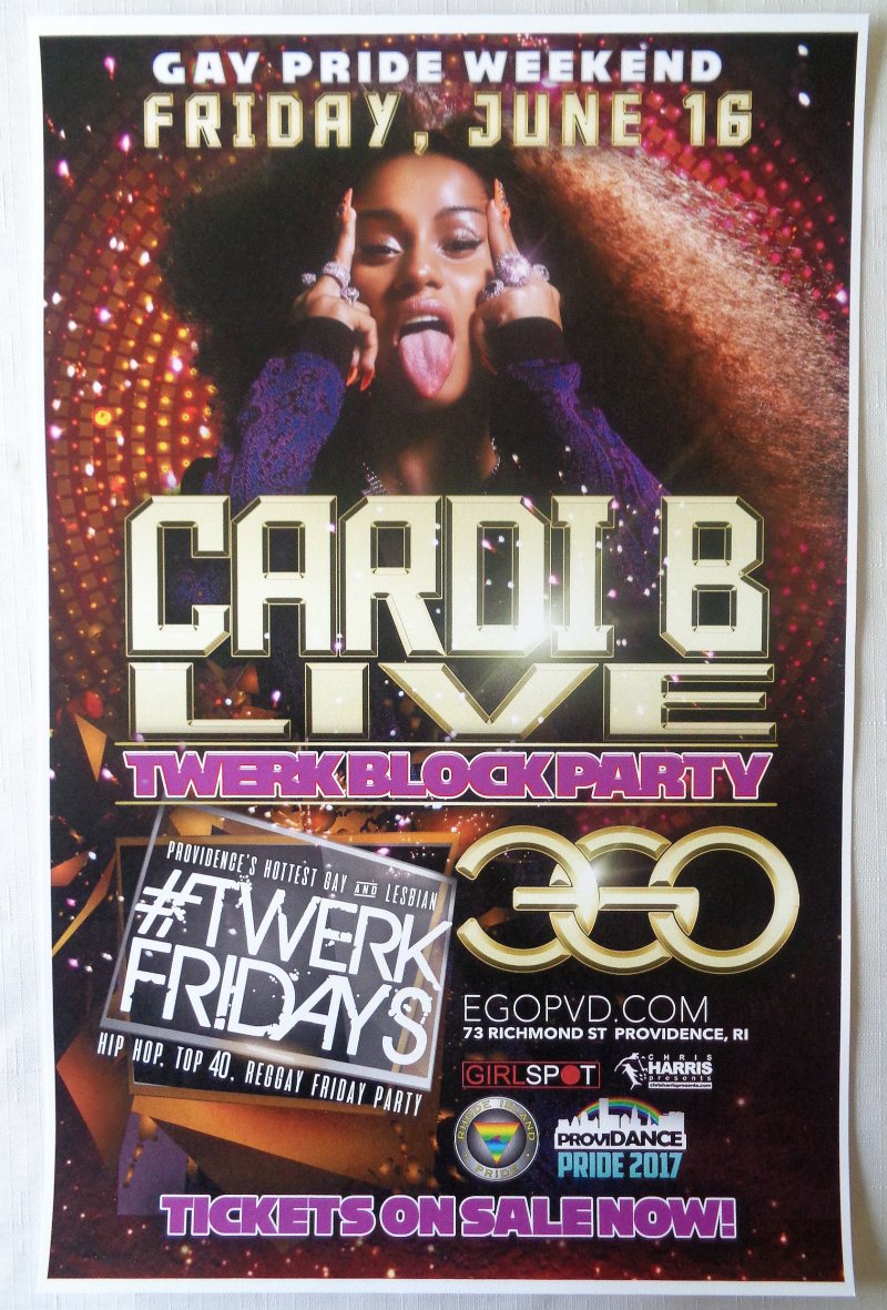 Image 0 of CARDI B 2017 Gig POSTER Providence Rhode Island Concert