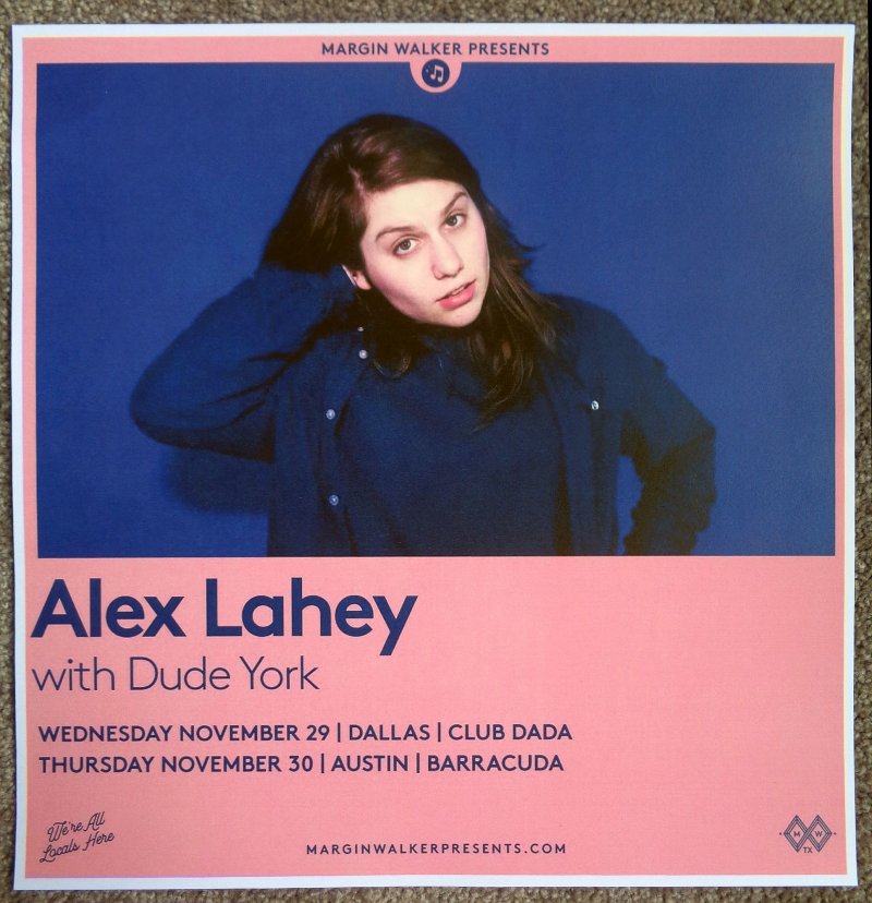 Image 0 of Lahey ALEX LAHEY 2017 Gig POSTER Texas Concert Dallas Austin