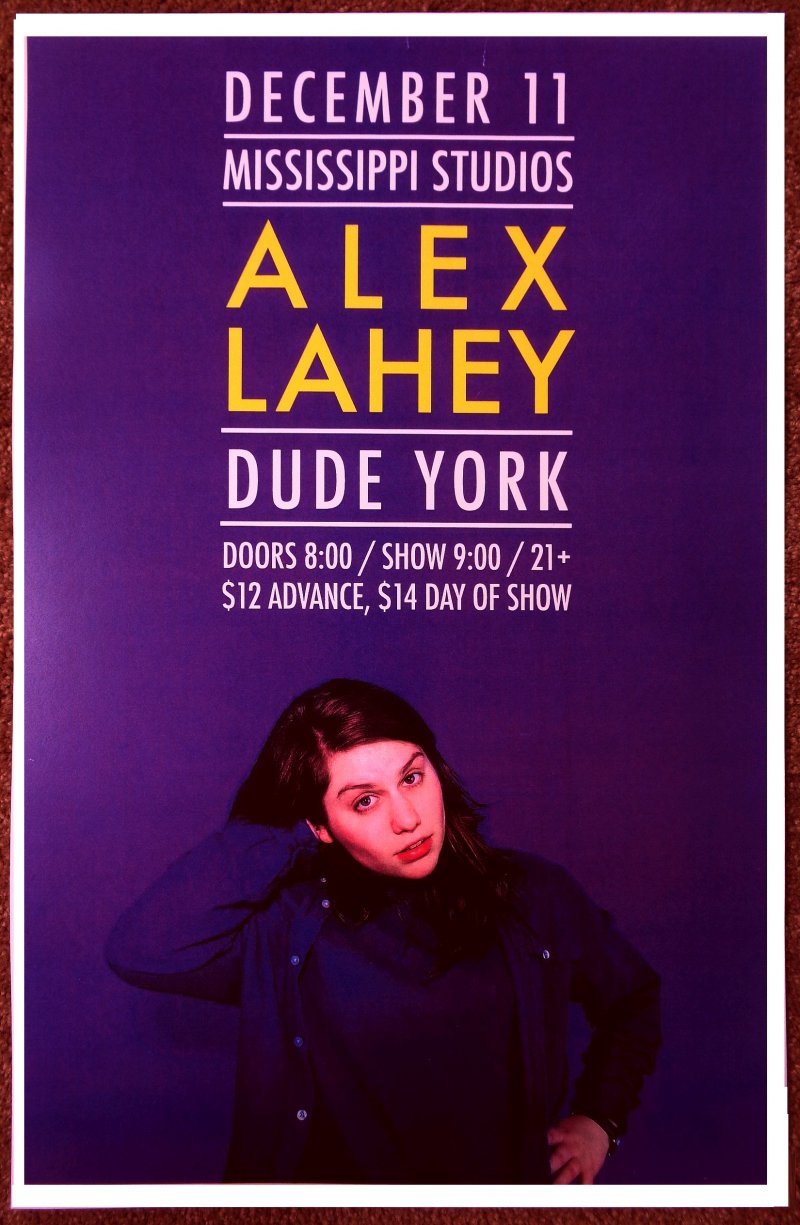 Image 0 of Lahey ALEX LAHEY 2017 Gig POSTER Portland Oregon Concert