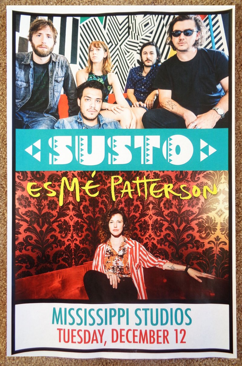 Image 0 of SUSTO & ESME PATTERSON 2017 Gig POSTER Portland Oregon Concert