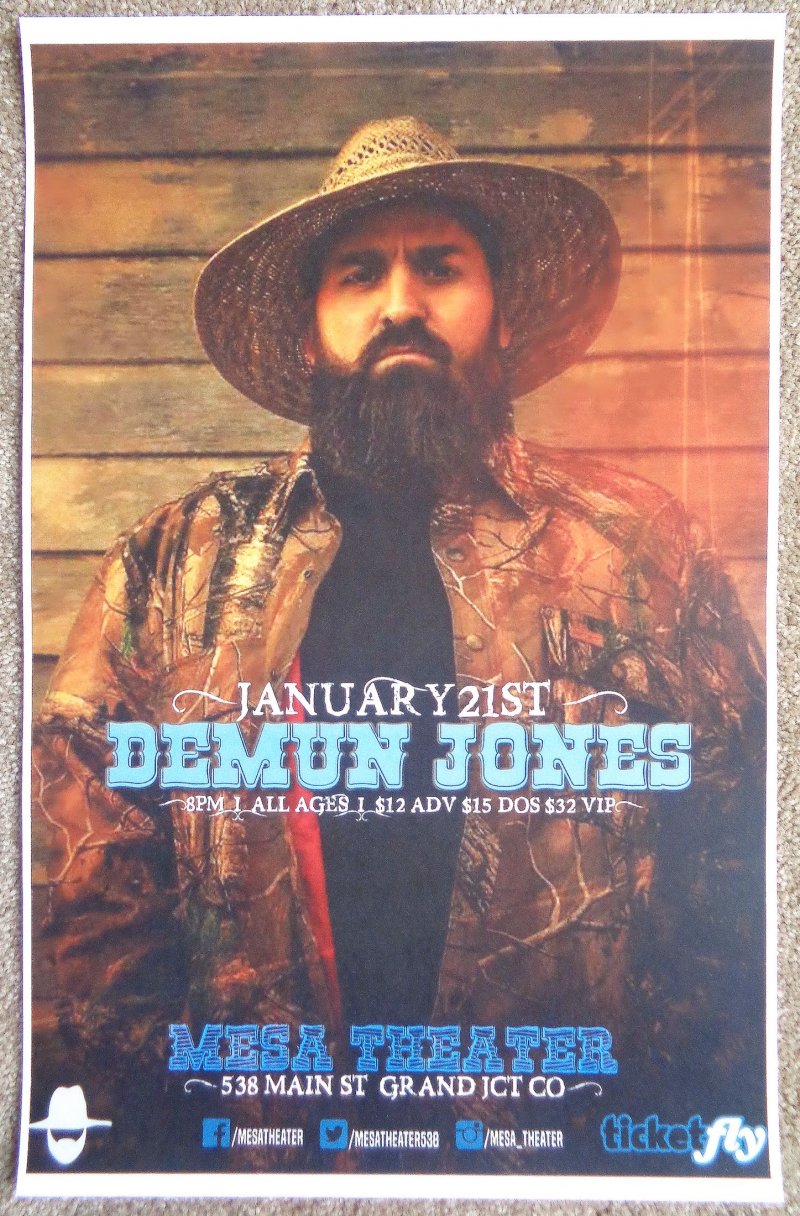 Image 0 of Jones DEMUN JONES 2017 Gig POSTER Grand Junction Colorado Concert