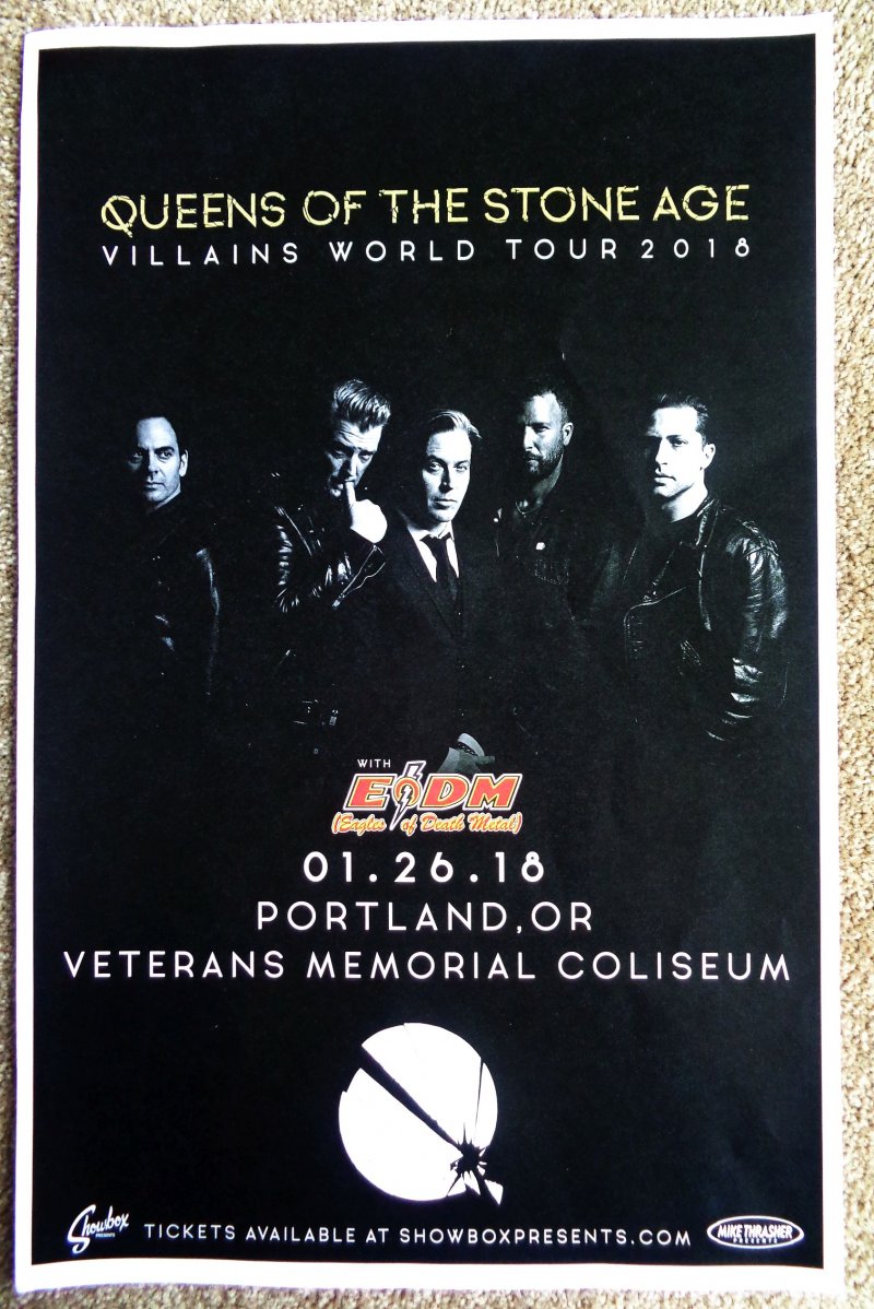 Image 0 of QUEENS OF THE STONE AGE 2018 Gig POSTER Portland Oregon Concert