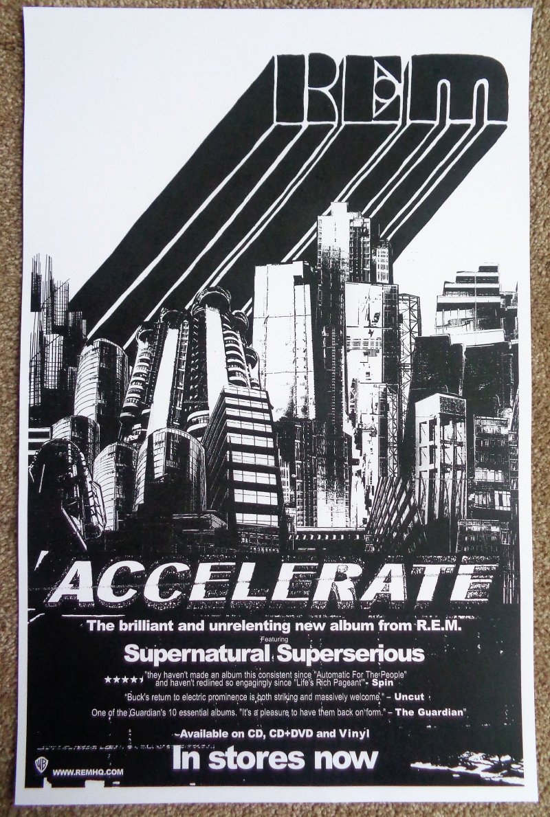 Image 0 of R.E.M. Accelerate POSTER 11x17 (from 2008)