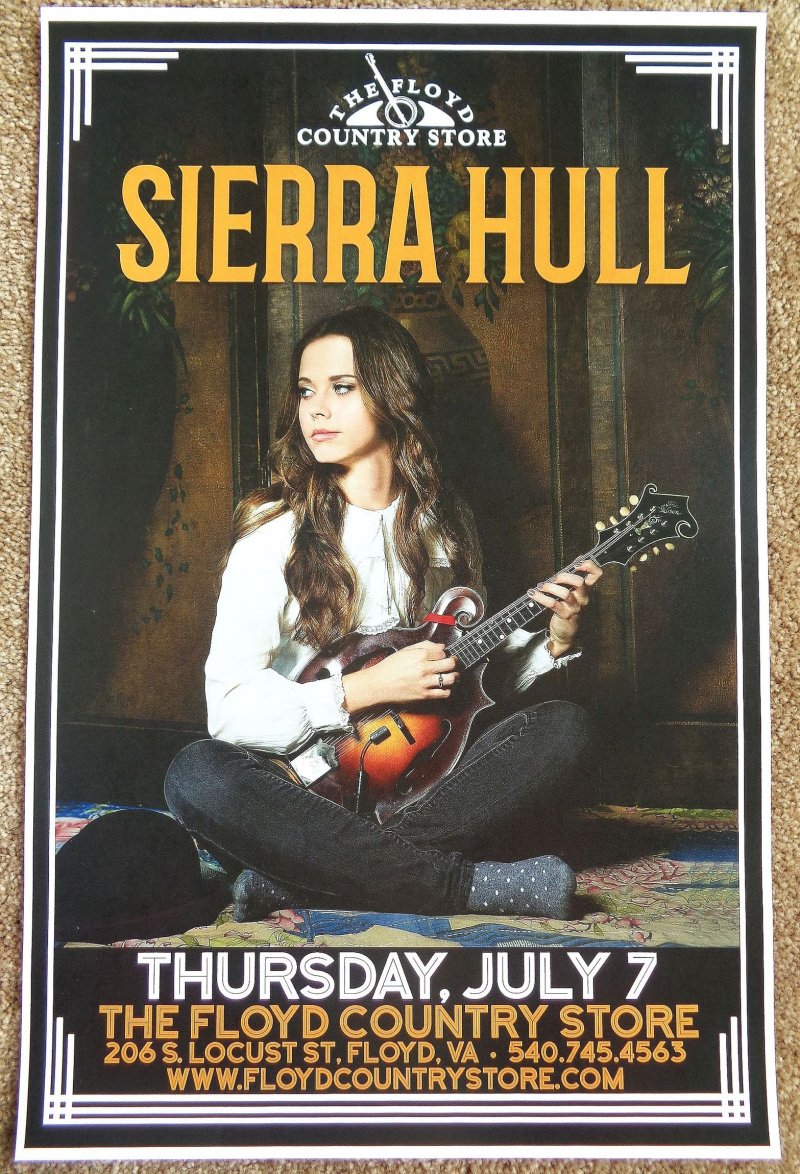 Hull SIERRA HULL 2016 Gig POSTER Floyd Virginia Concert Bluegrass 