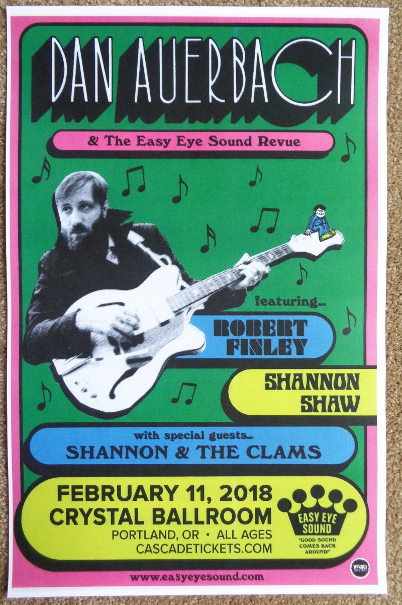 Image 0 of Auerbach DAN AUERBACH Black Keys 2018 POSTER Gig Portland Oregon Concert