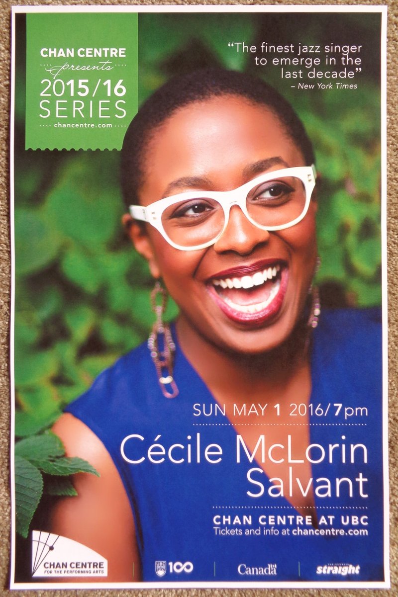 Salvant CECILE McLORIN SALVANT 2016 POSTER Gig Vancouver BC Canada Concert