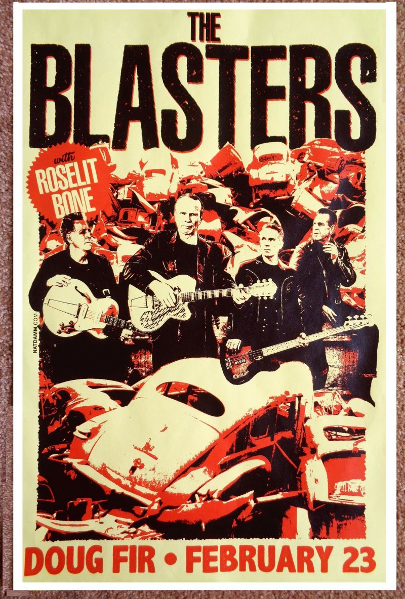 Image 0 of Blasters THE BLASTERS 2018 Gig POSTER Portland Oregon Concert
