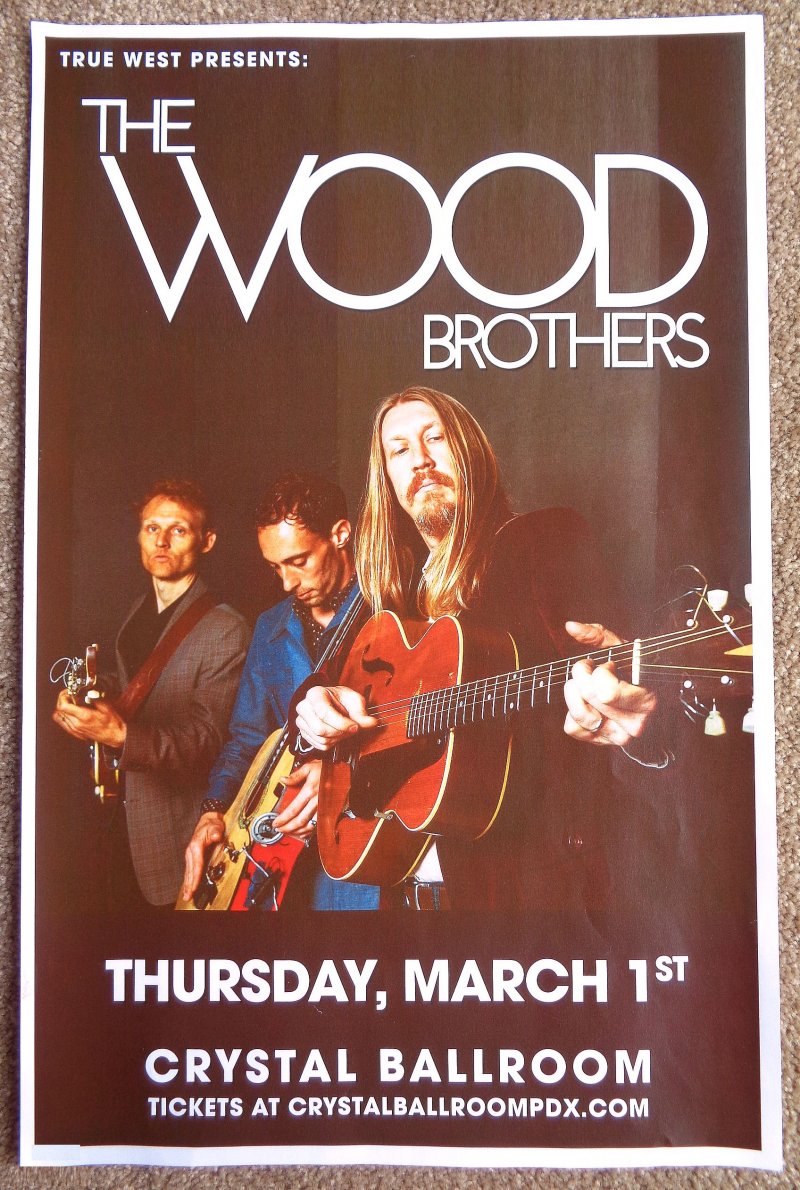 Image 0 of Wood Brothers THE WOOD BROTHERS 2018 Gig POSTER Portland Oregon Concert