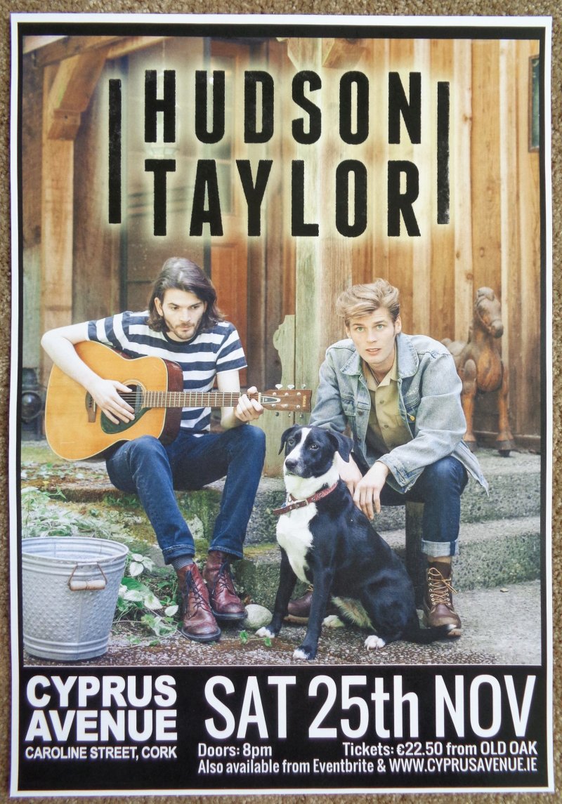 Image 0 of HUDSON TAYLOR 2017 Gig POSTER Cork Ireland Concert