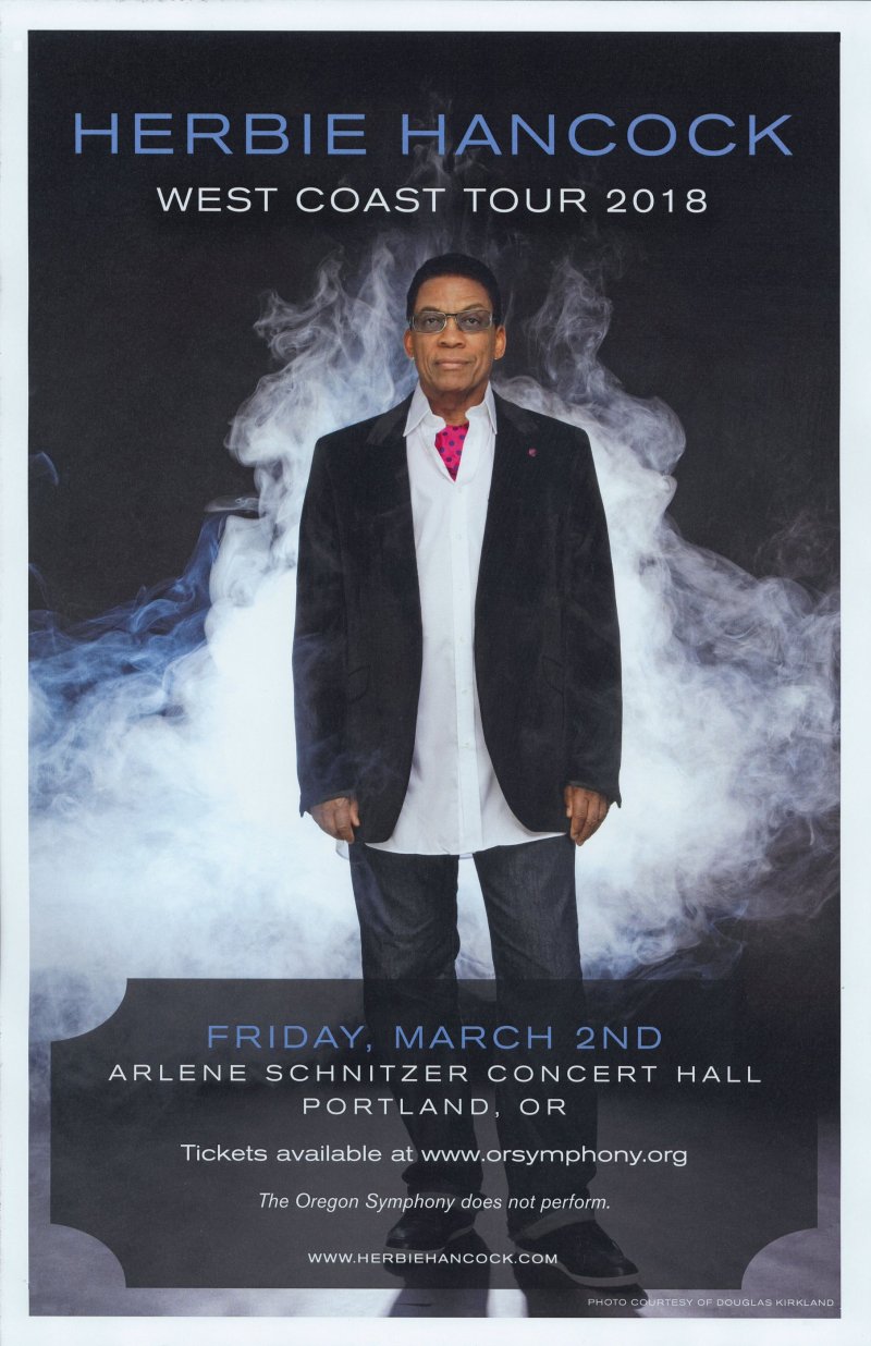 Image 0 of Hancock HERBIE HANCOCK 2018 Gig POSTER Portland Oregon Gig Concert
