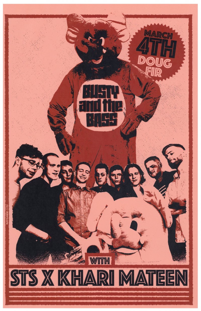 Image 0 of BUSTY AND THE BASS 2018 Gig POSTER Portland Oregon Concert