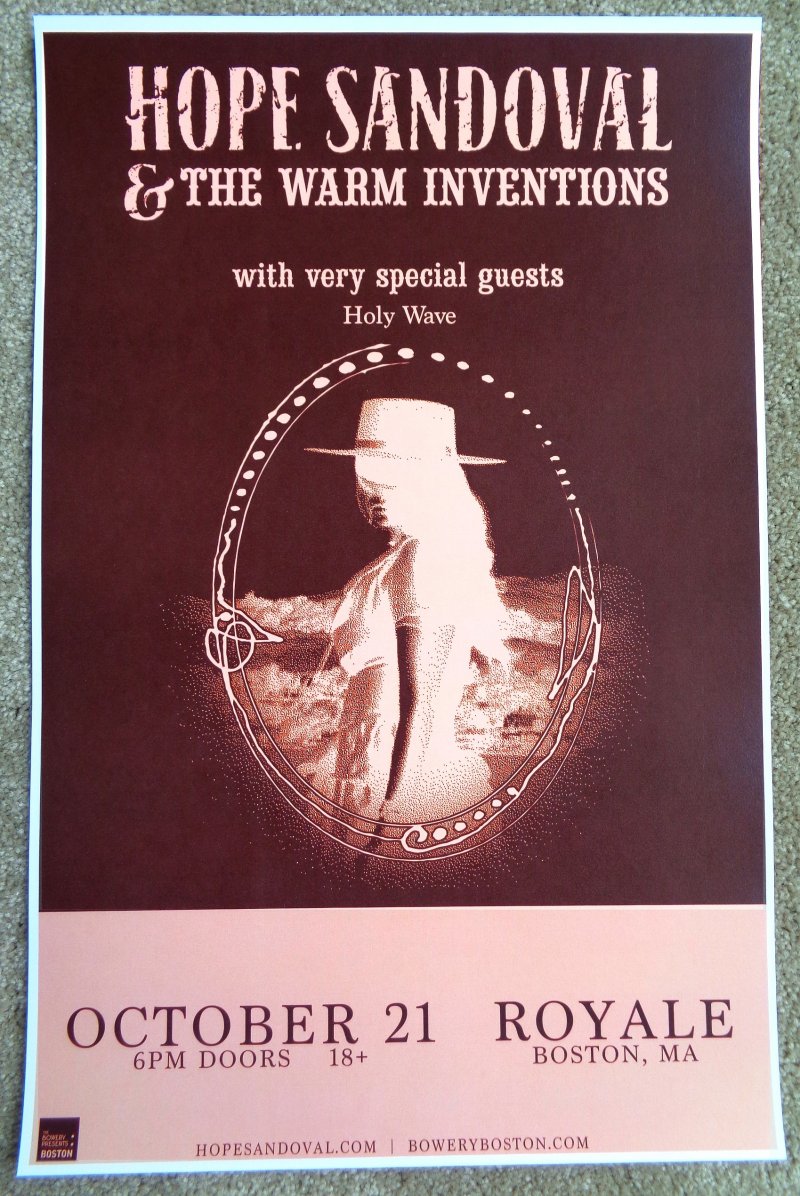 Image 0 of Sandoval HOPE SANDOVAL 2017 Gig POSTER Mazzy Star Boston Concert Massachusetts