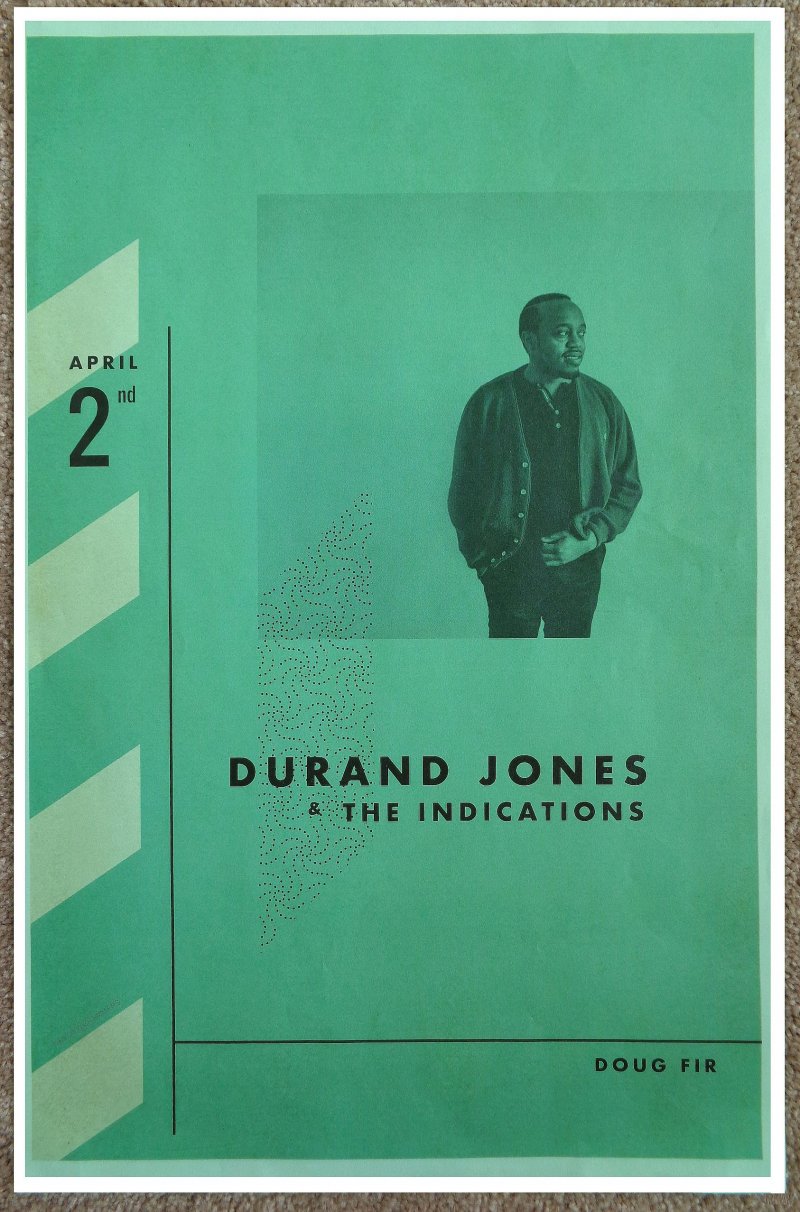 Jones DURAND JONES & THE INDICATIONS 2018 POSTER Gig Portland Oregon Concert