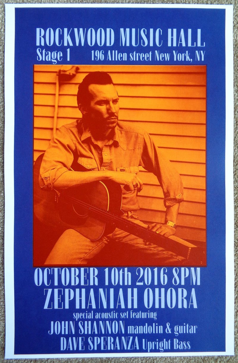 Image 0 of Ohora ZEPHANIAH OHORA 2016 Gig POSTER New York Concert Manhattan