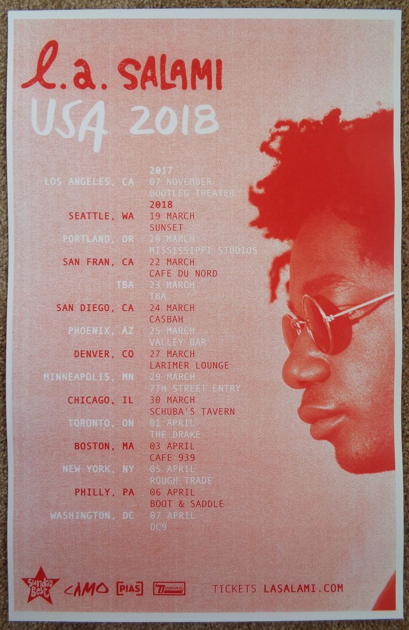 Image 0 of L.A. SALAMI 2017-18 Tour POSTER Gig Concert 11x17