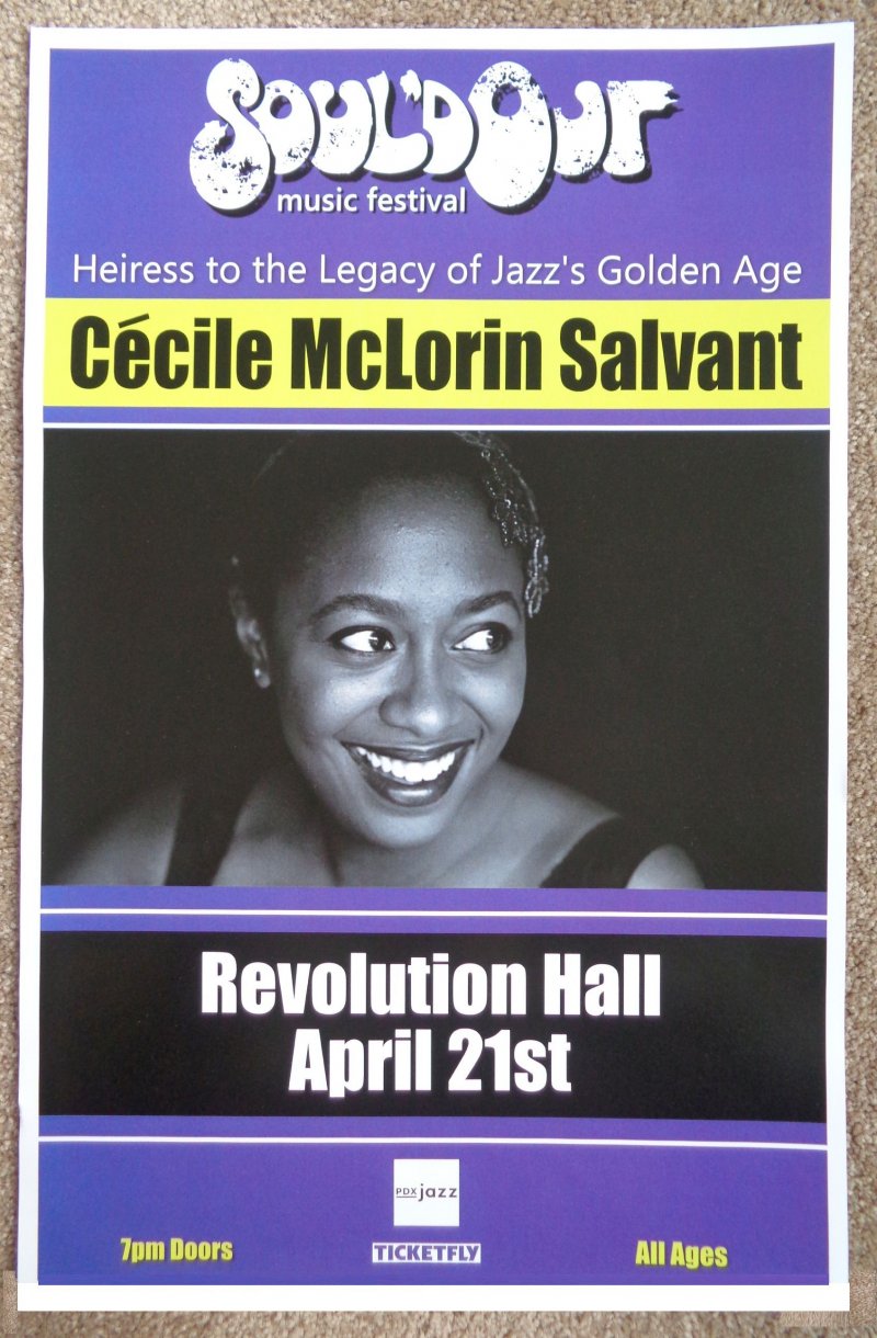 Salvant CECILE McLORIN SALVANT 2018 POSTER Oregon Souled SOUL'D OUT FESTIVAL