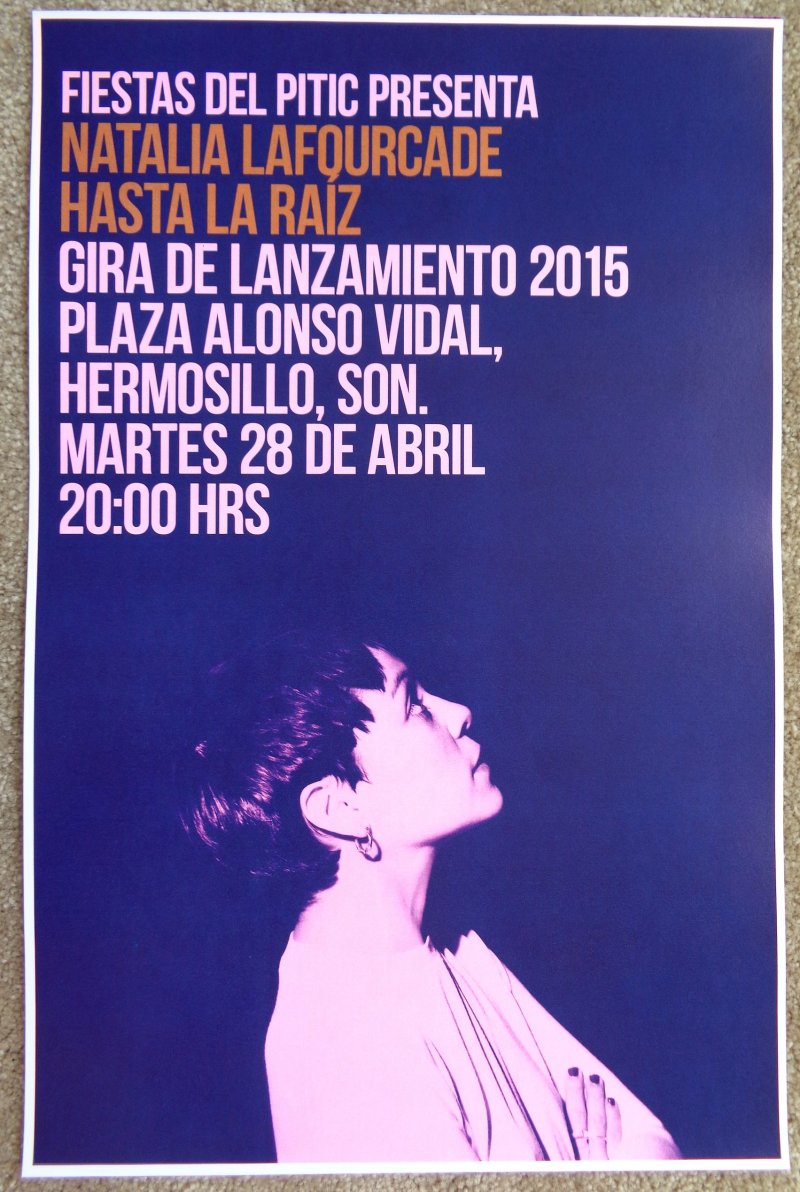 Image 0 of LaFourcade NATALIA LaFOURCADE 2015 Gig POSTER Mexico Concert Hermosillo Sonora