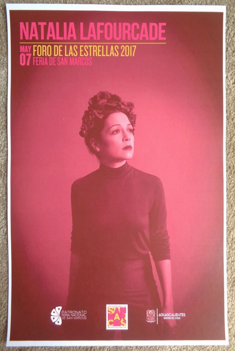 LaFourcade NATALIA LaFOURCADE 2017 Gig POSTER Mexico Concert San Marcos